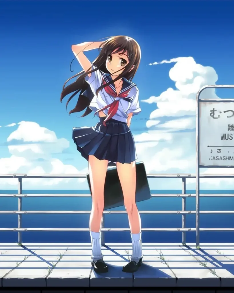 bức ảnh anime học sinh siêu dễ thương