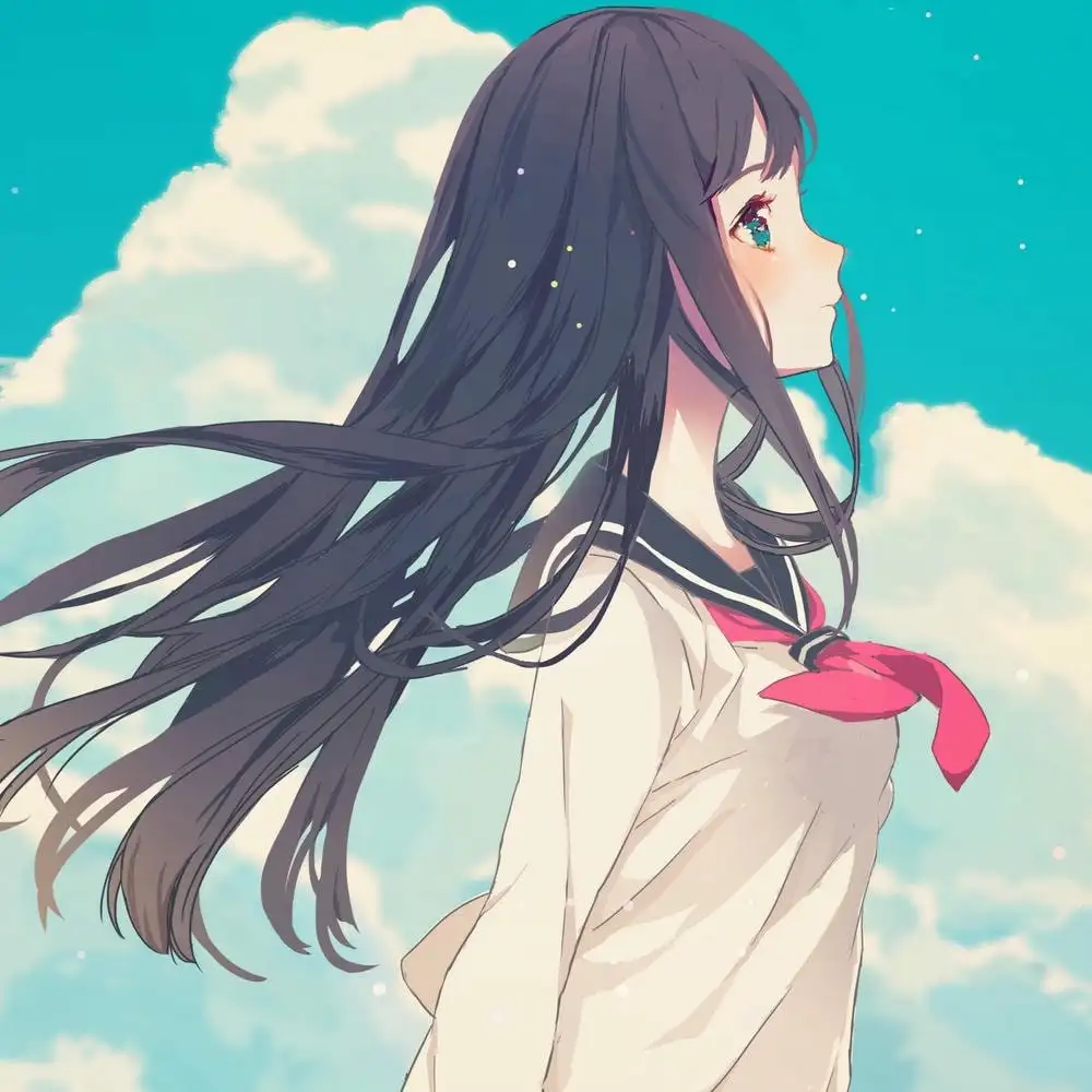 hình ảnh anime nữ học sinh chill 