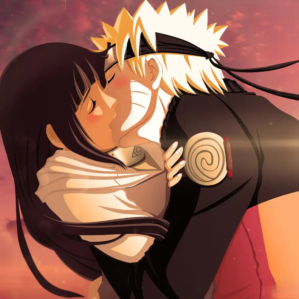 ảnh hôn nhau anime nghệ thuật 