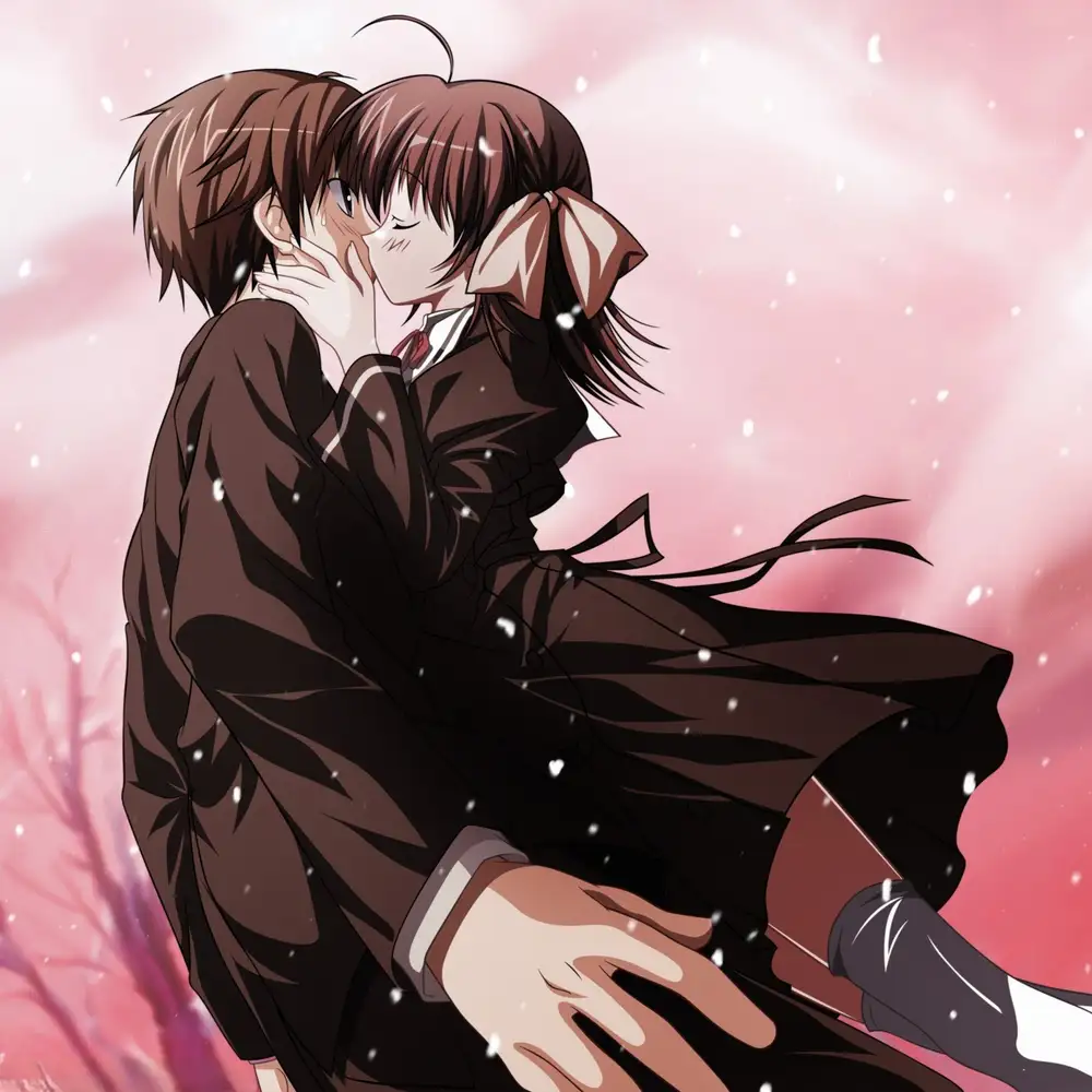 ảnh anime nam nữ hôn nhau nổi bật 