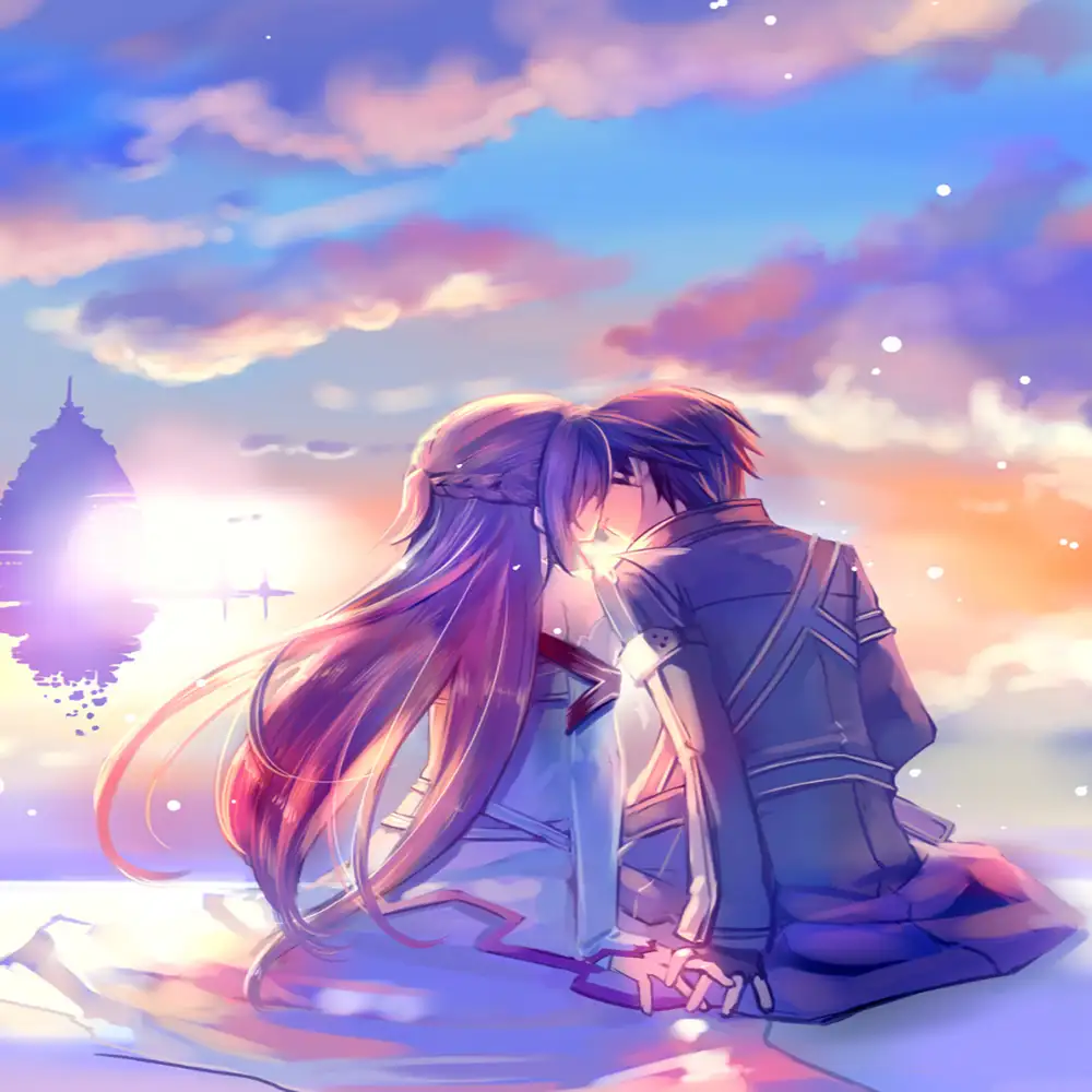 ảnh anime hôn nhau đẹp lãng mạn 