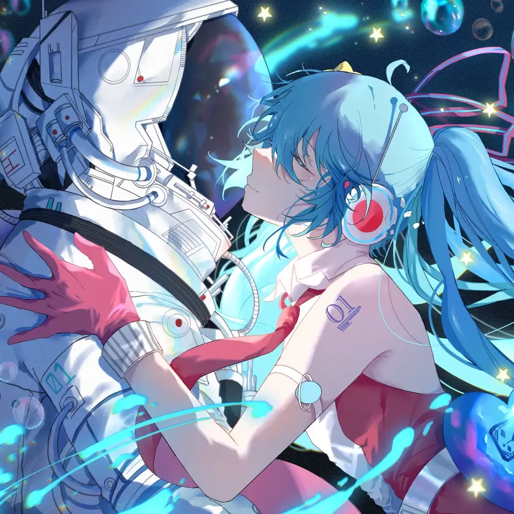 ảnh anime nữ hôn nhau huyền ảo