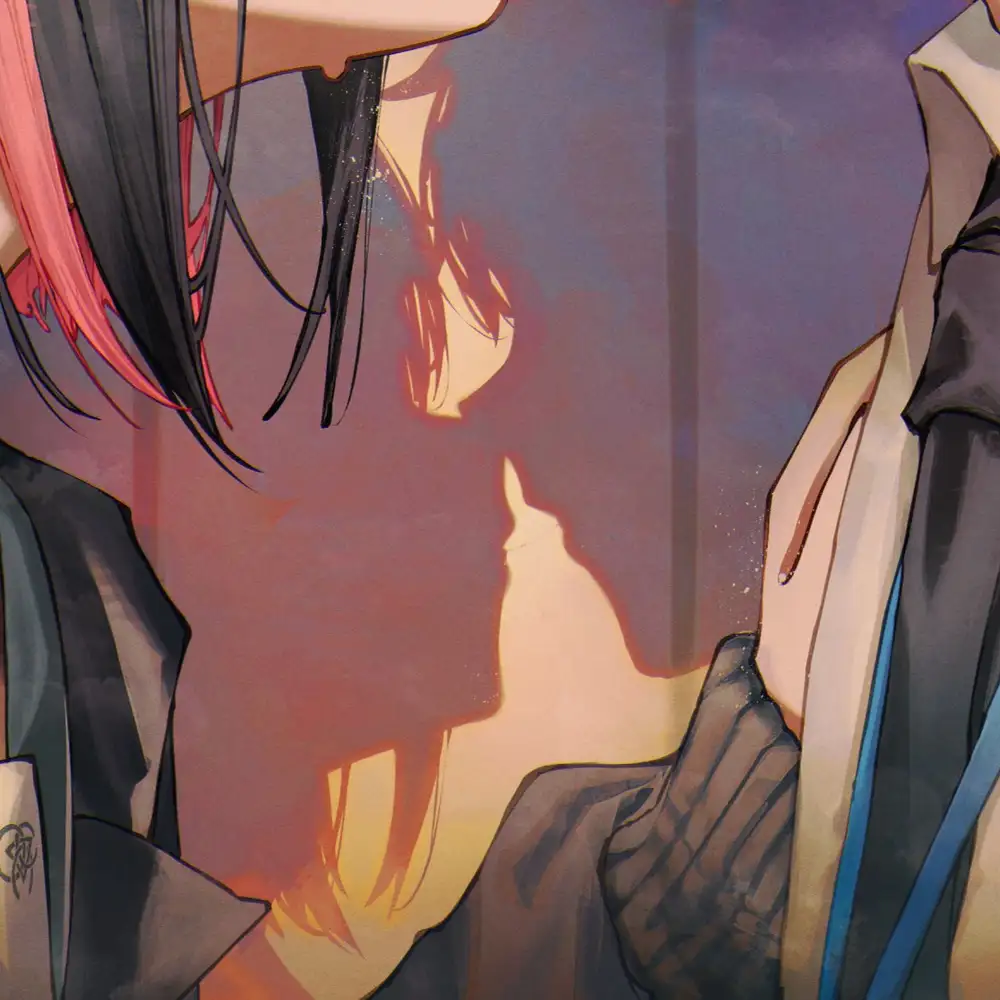 hình ảnh hôn nhau anime nhẹ nhàng 