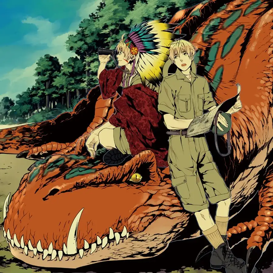 ảnh khủng long anime màu sắc tươi mới 