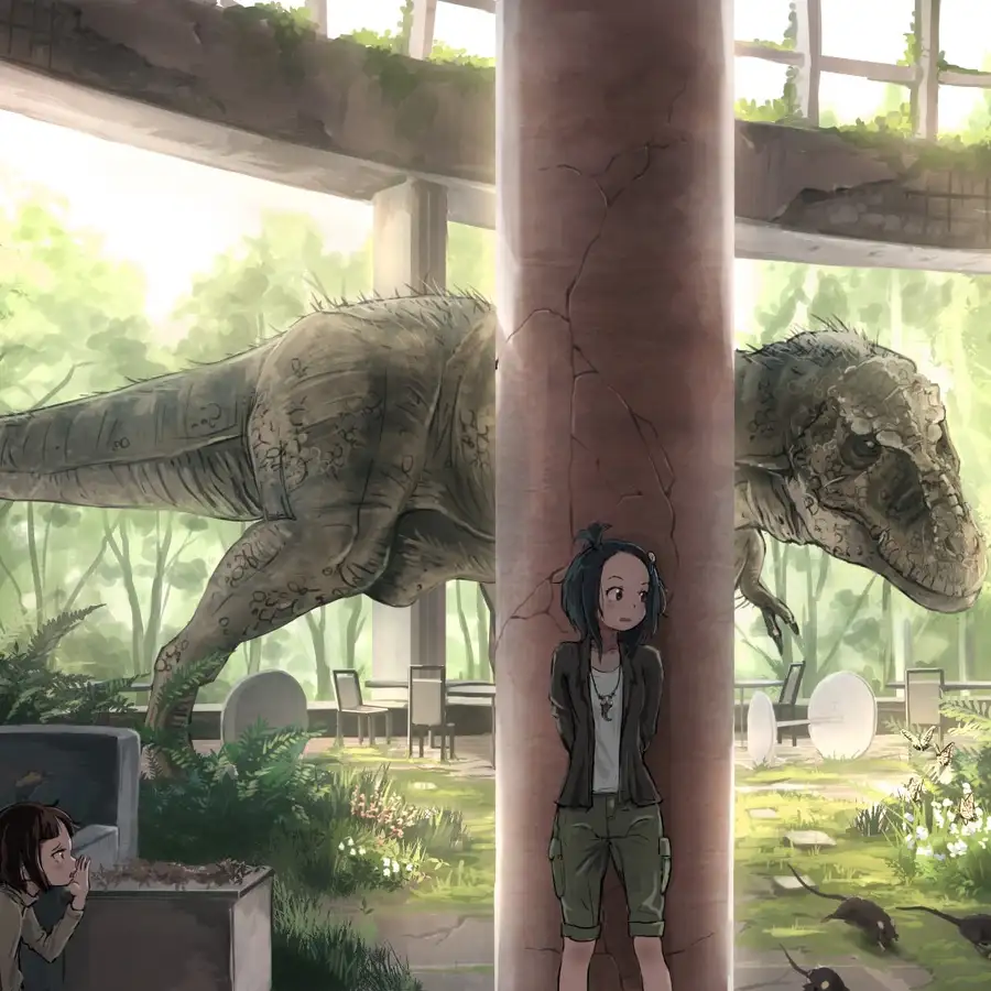 anime khủng long hình nền sinh động 