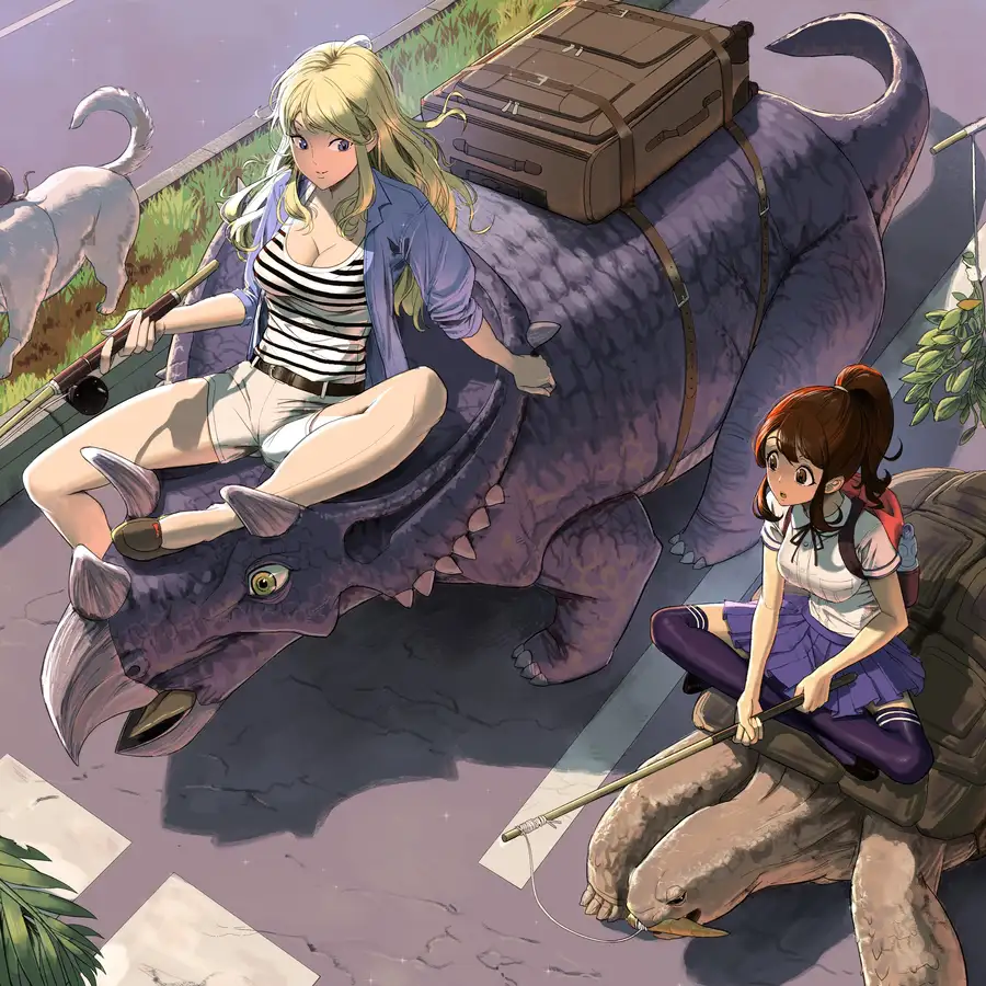 ảnh anime khủng long đáng yêu độc đáo 