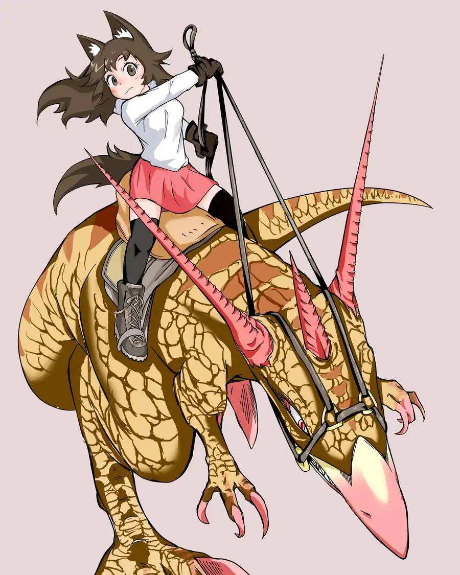 ảnh anime khủng long chibi tinh nghịch 