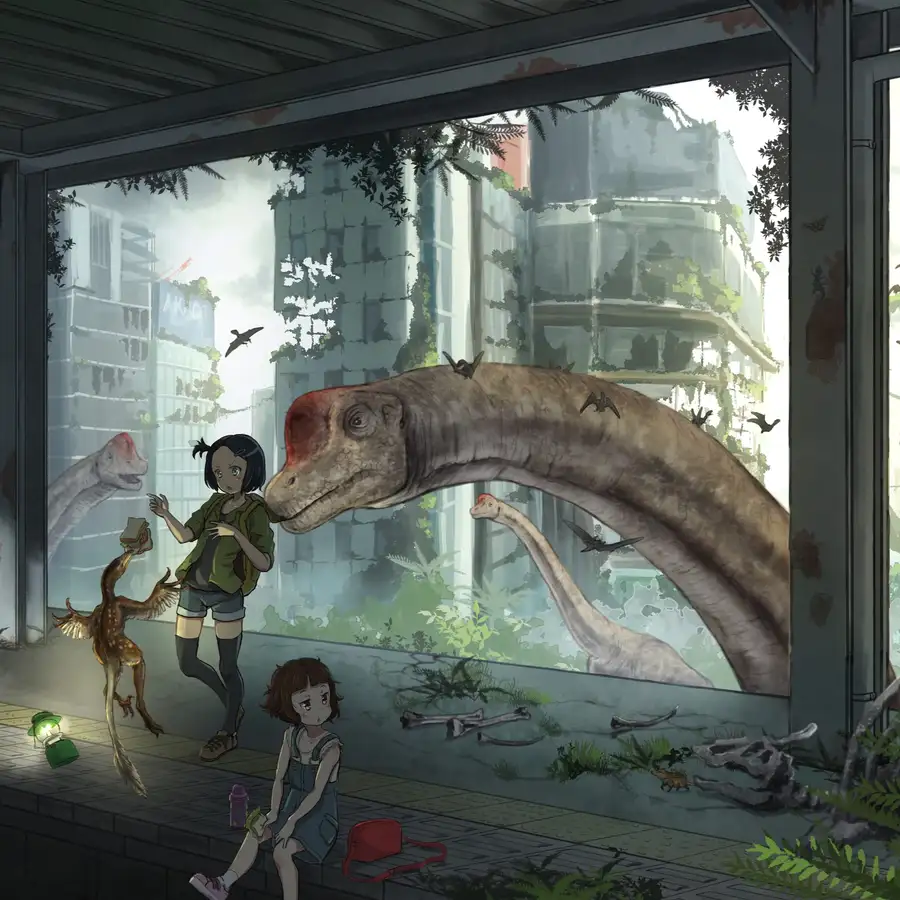 ảnh cute khủng long phong cách nhật 