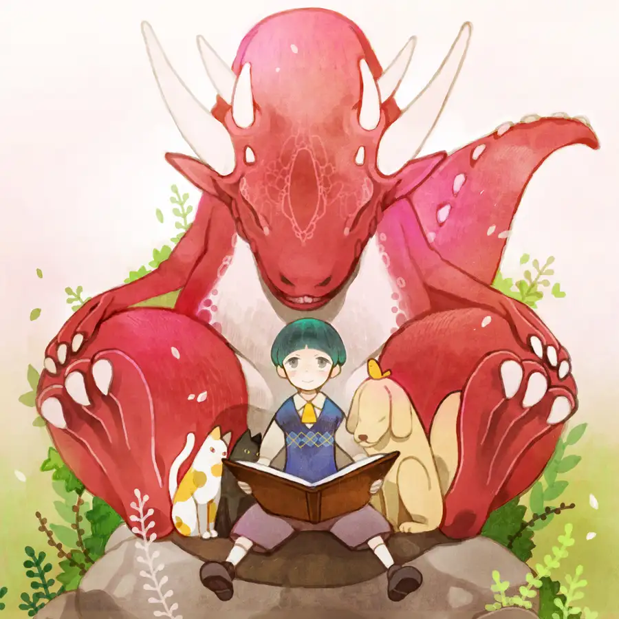 hình anime khủng long cute hài hước 