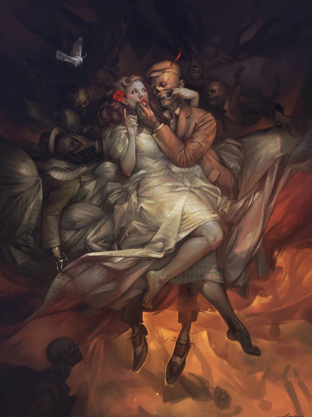 hình ảnh anime kinh dị nữ ấn tượng 