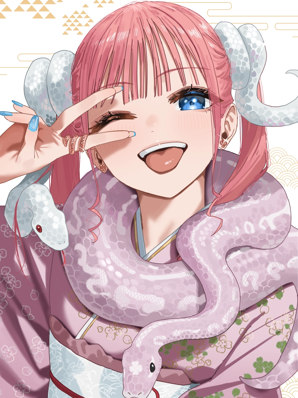 ảnh gái anime lè lưỡi xinh đẹp 