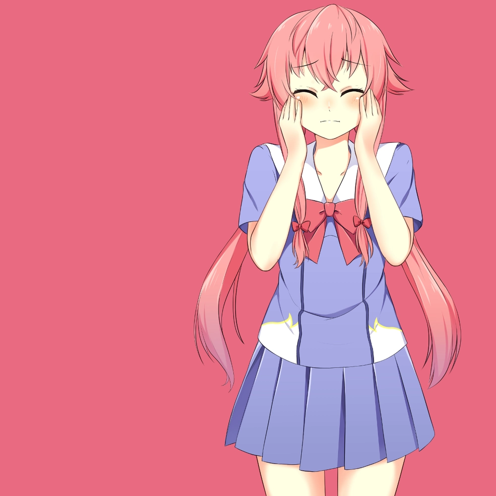 ảnh anime cute màu hồng đáng yêu 