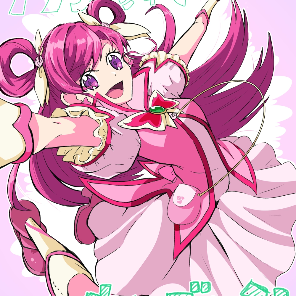 hình ảnh anime nữ màu hồng cá tính 