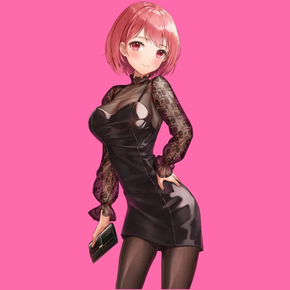 ảnh anime màu hồng phong cách nữ tính 