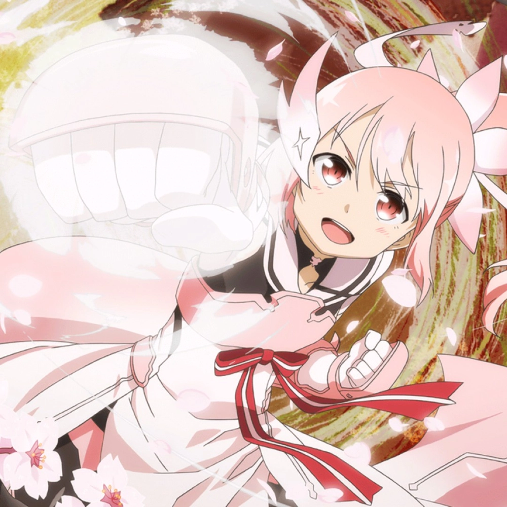 hình anime màu hồng pastel 