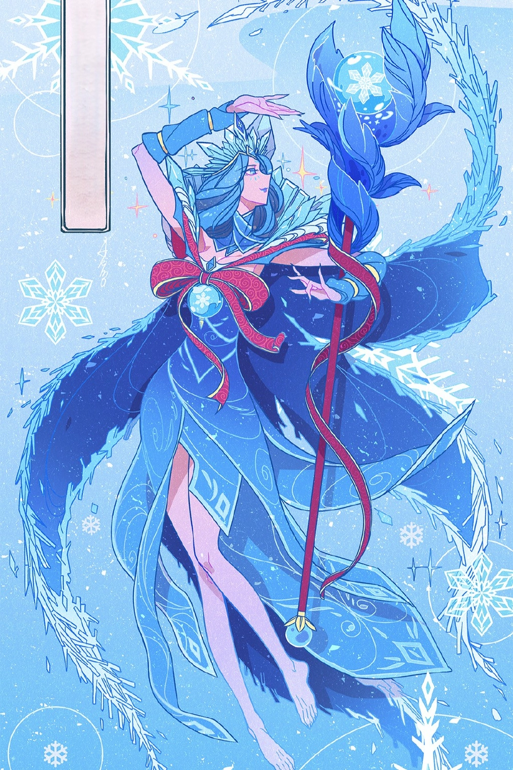 ảnh anime màu xanh dương nền xanh 