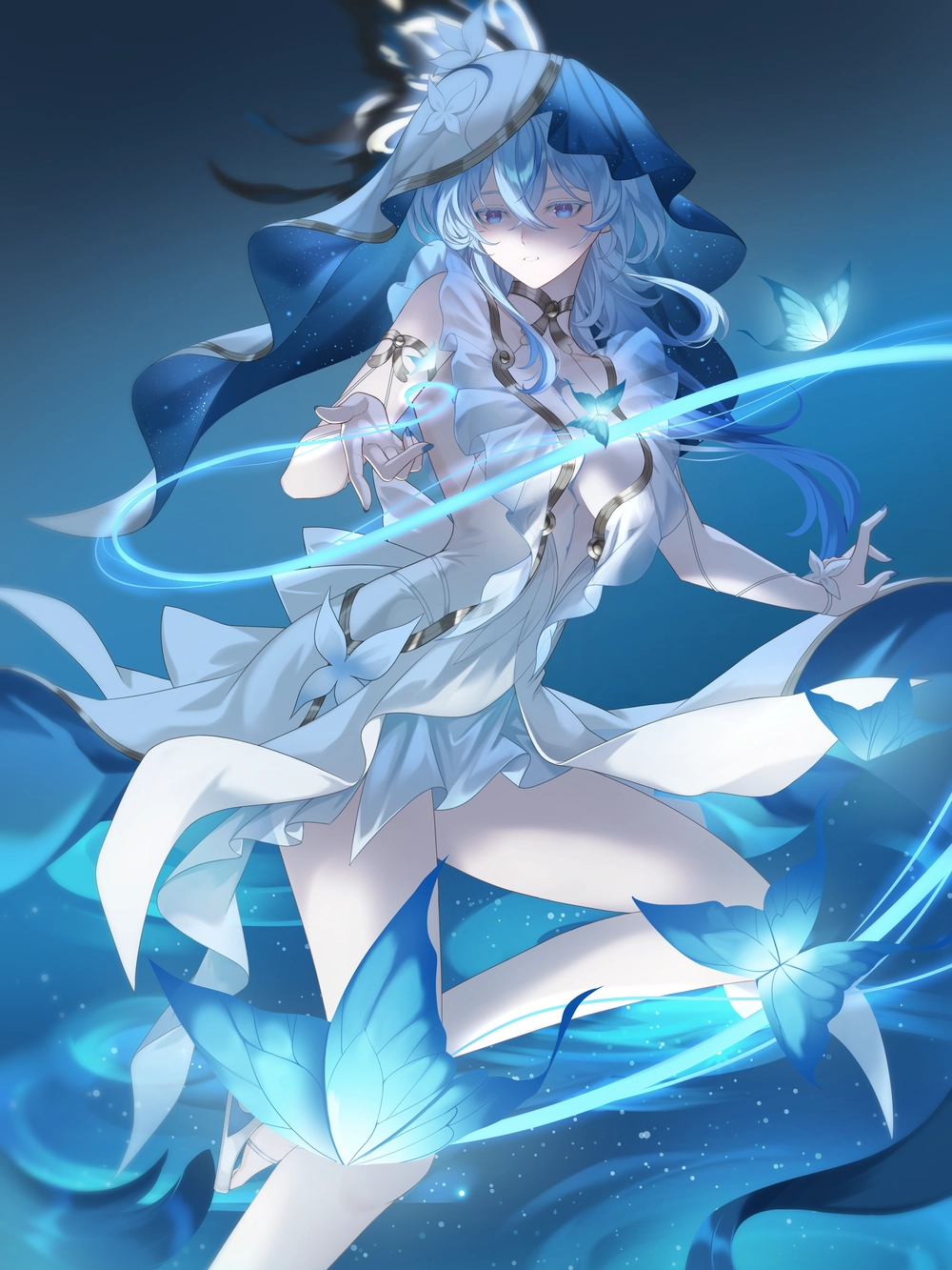 ảnh anime xanh dương đẹp mắt 