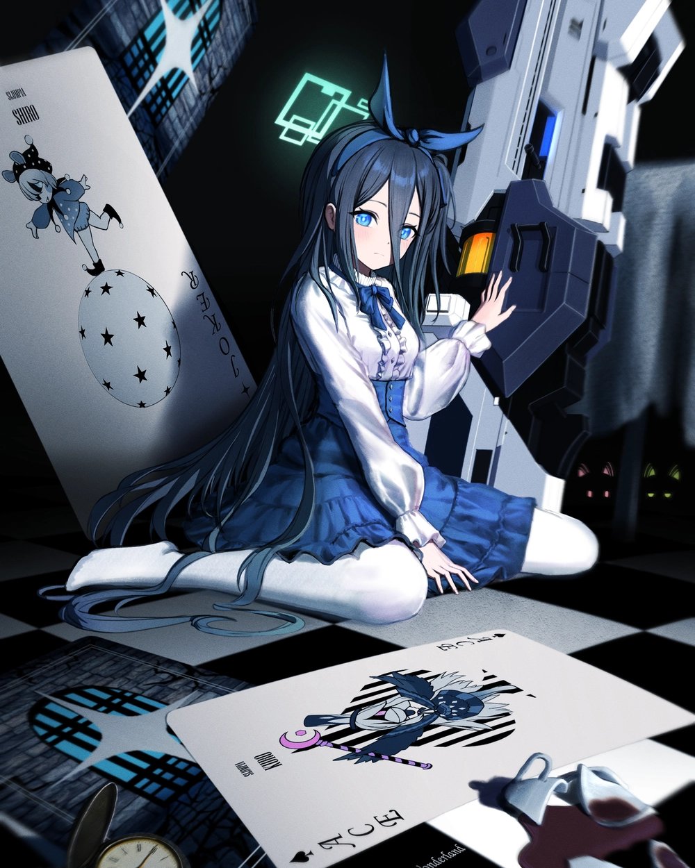 ảnh anime nam màu xanh dương ngầu và cá tính 