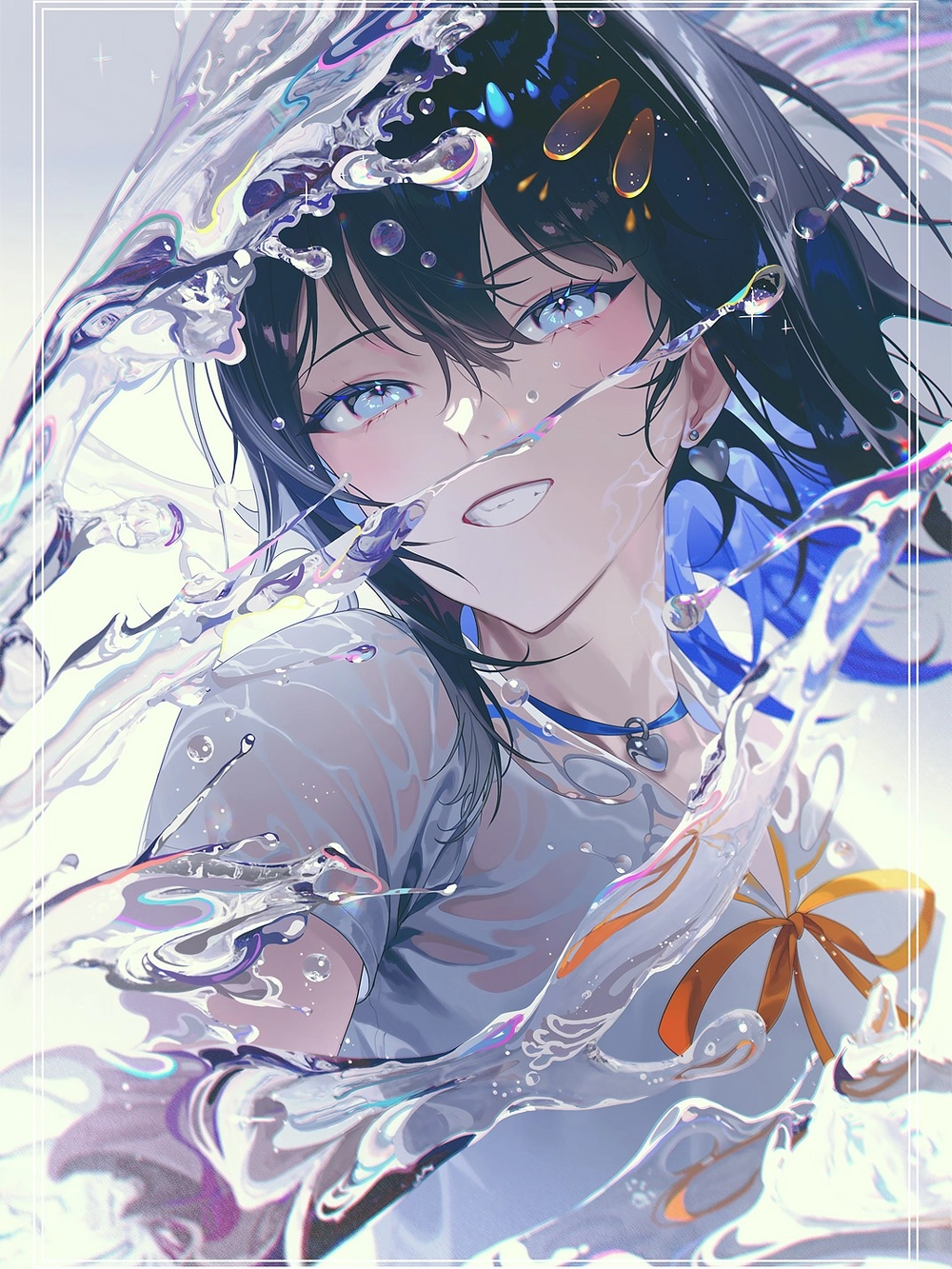 hình anime màu xanh dương đẹp nhất 