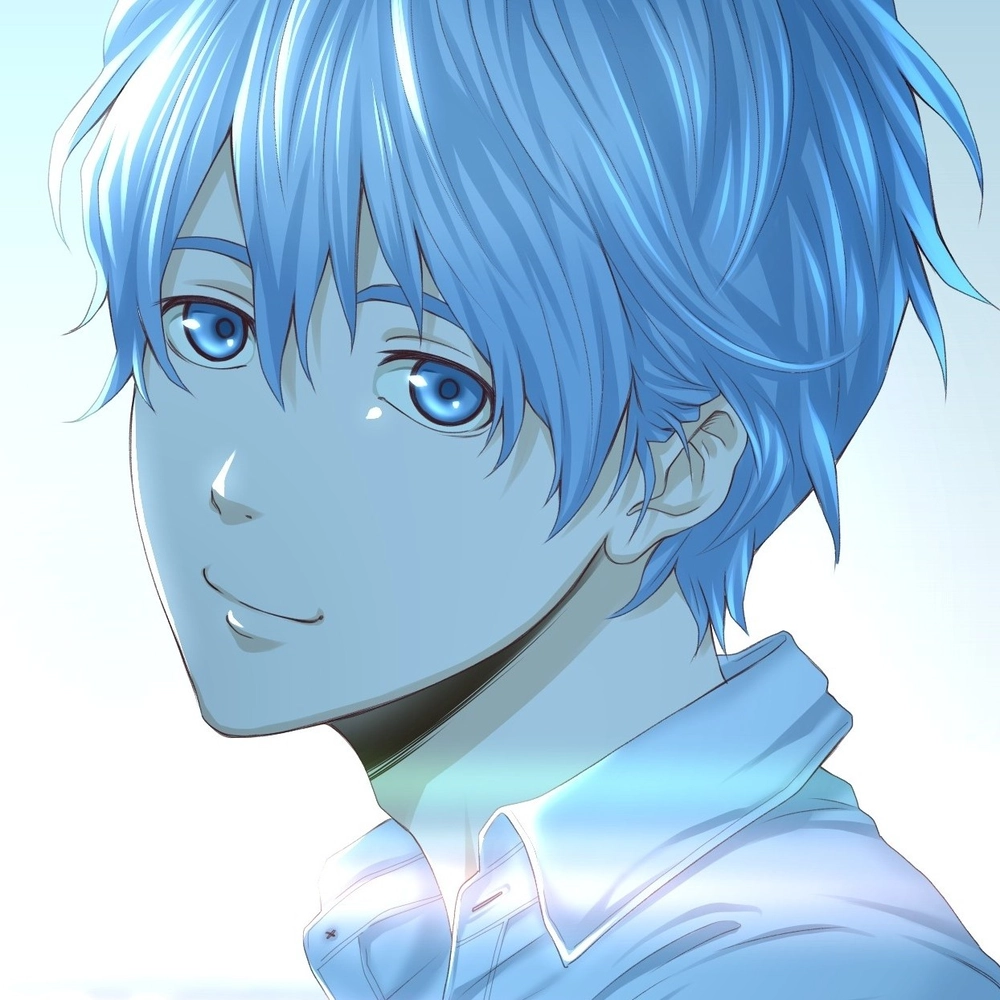 anime màu xanh dương ngầu đầy khí chất 