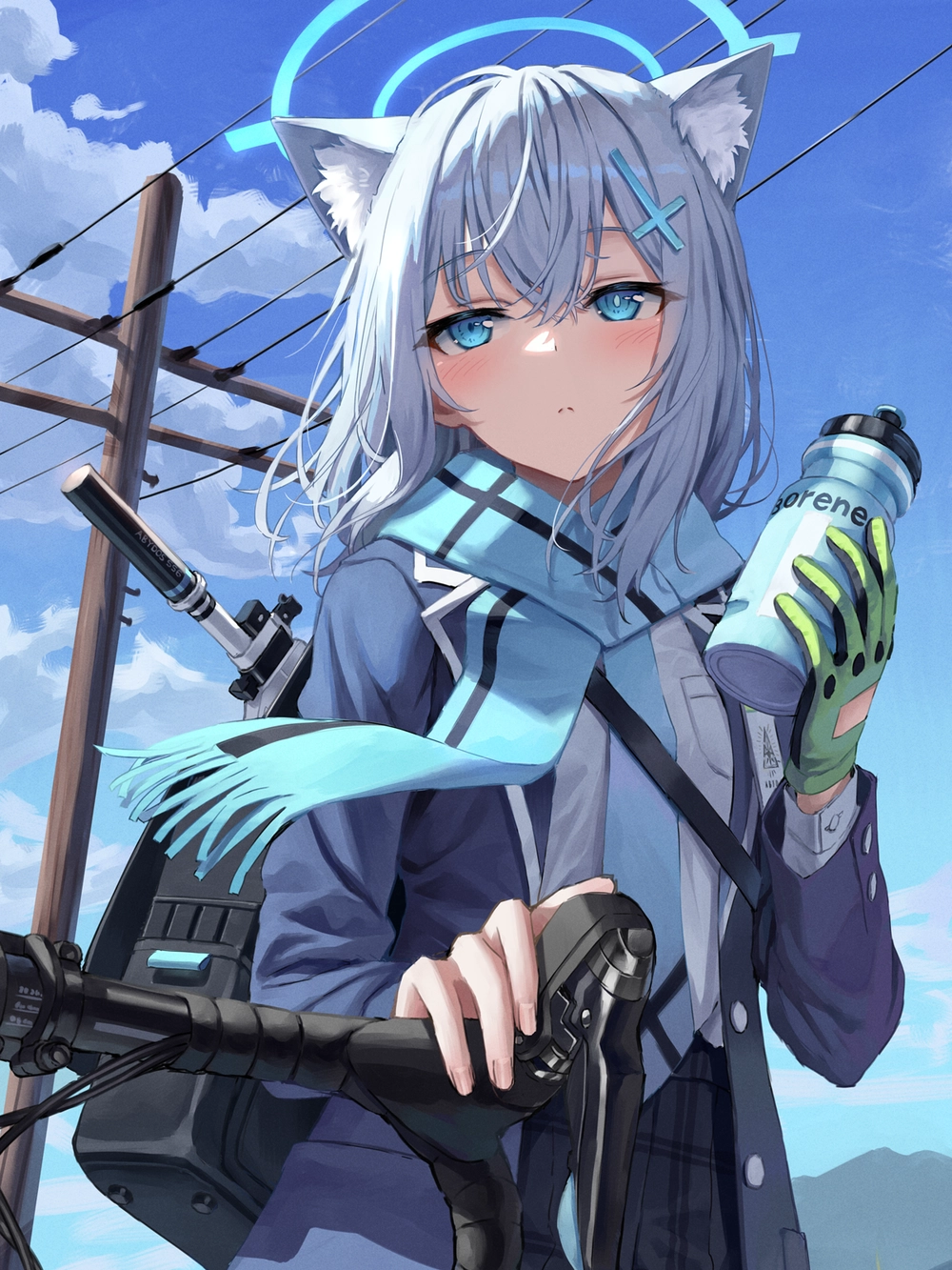 hình anime màu xanh dương chất lượng HD 