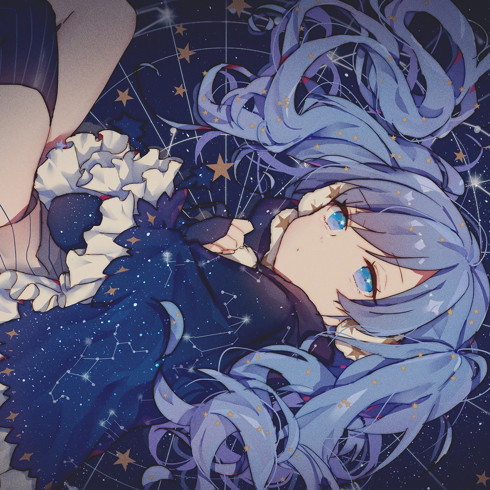 hình anime xanh dương 