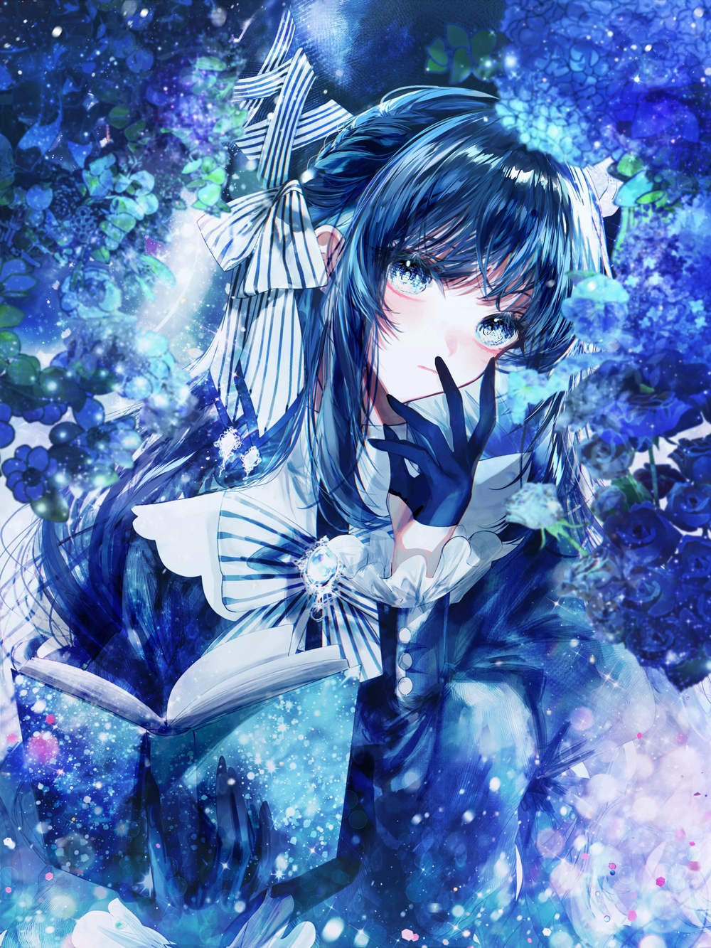 ảnh anime xanh dương chất 