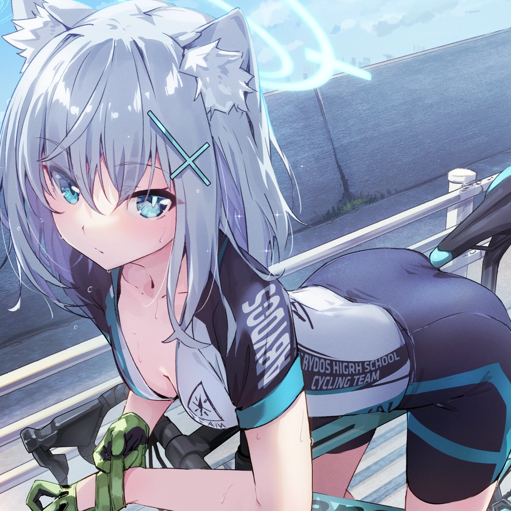 ảnh anime nữ màu xanh dương dễ thương 