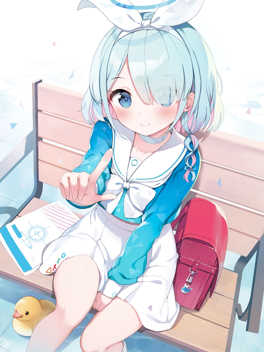 ảnh anime màu xanh dương sống động 