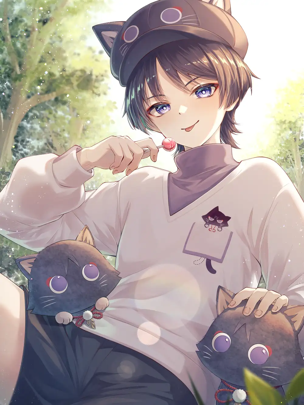 ảnh mèo anime biểu cảm dễ chịu 