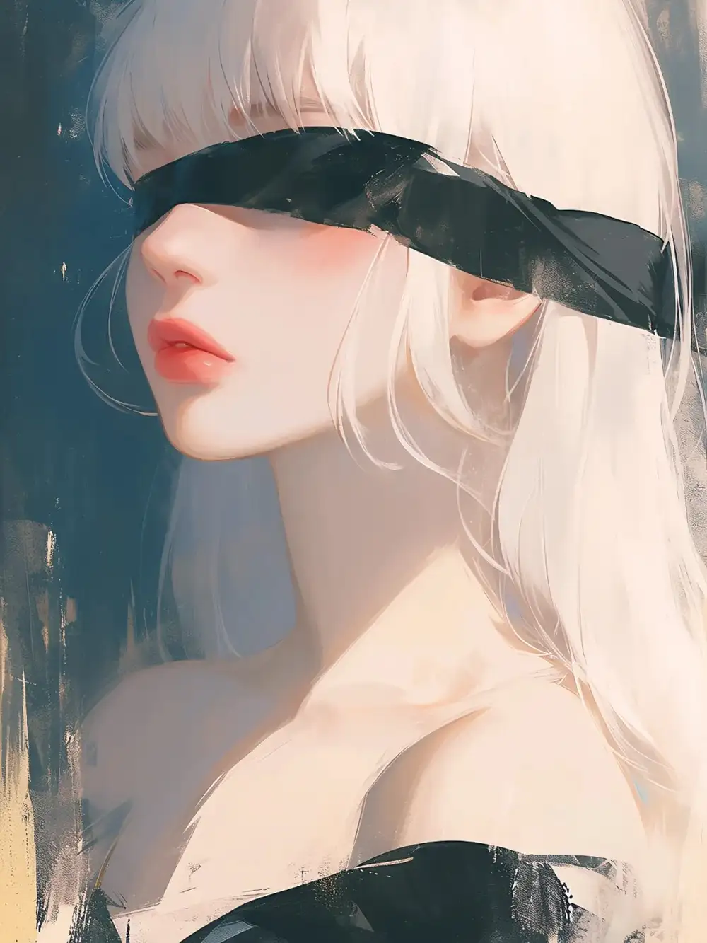 ảnh anime nữ buồn che mặt