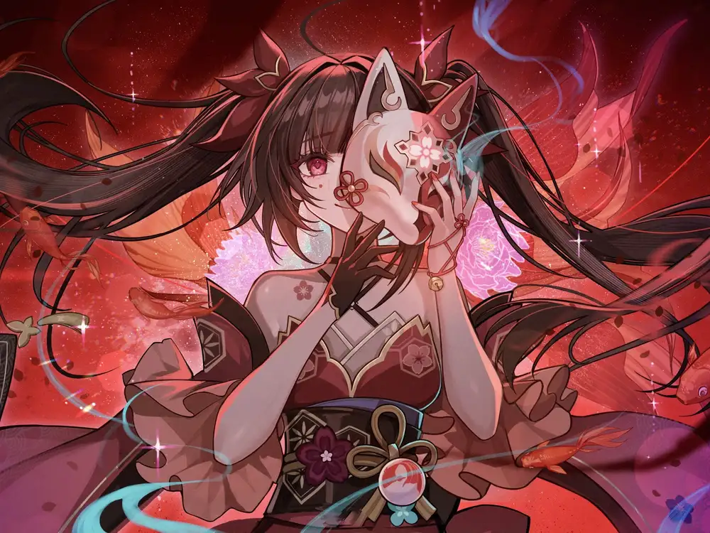 ảnh anime nữ che mặt