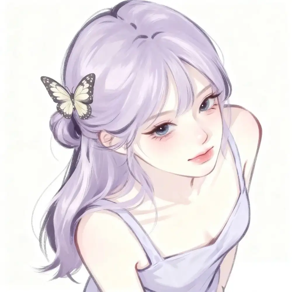 ảnh anime nữ màu tím ngầu 5