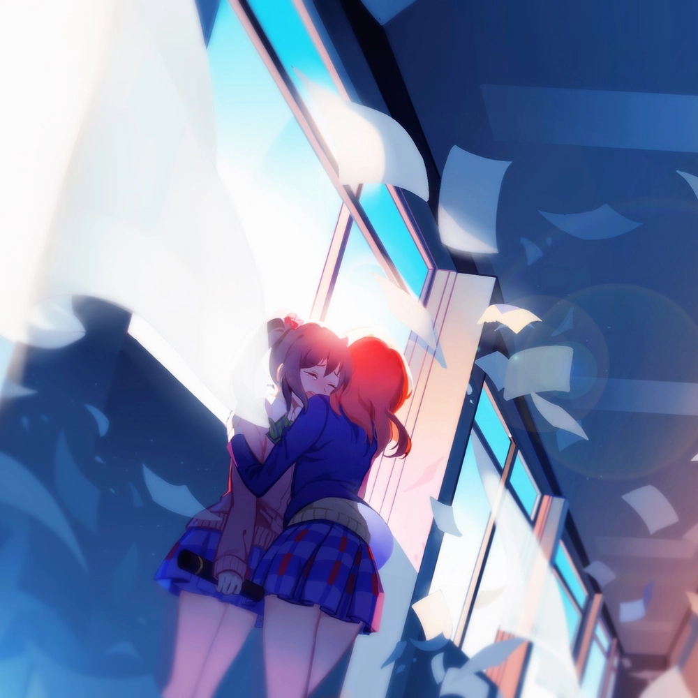 ảnh anime ôm nhau giữa đêm 