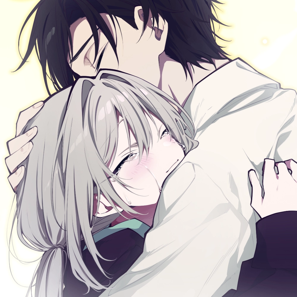 ảnh anime ôm nhau ngủ giữa trời lạnh 