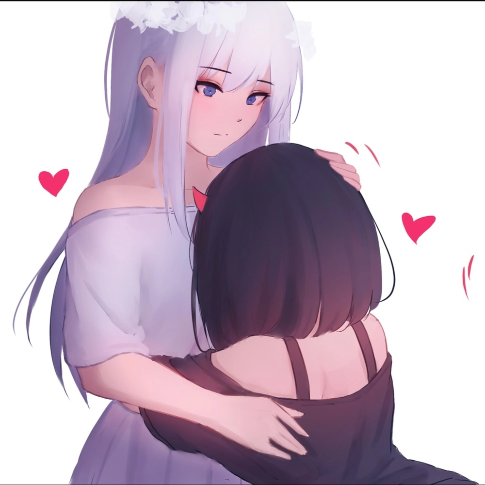 ảnh anime ôm nhau trong yên bình 