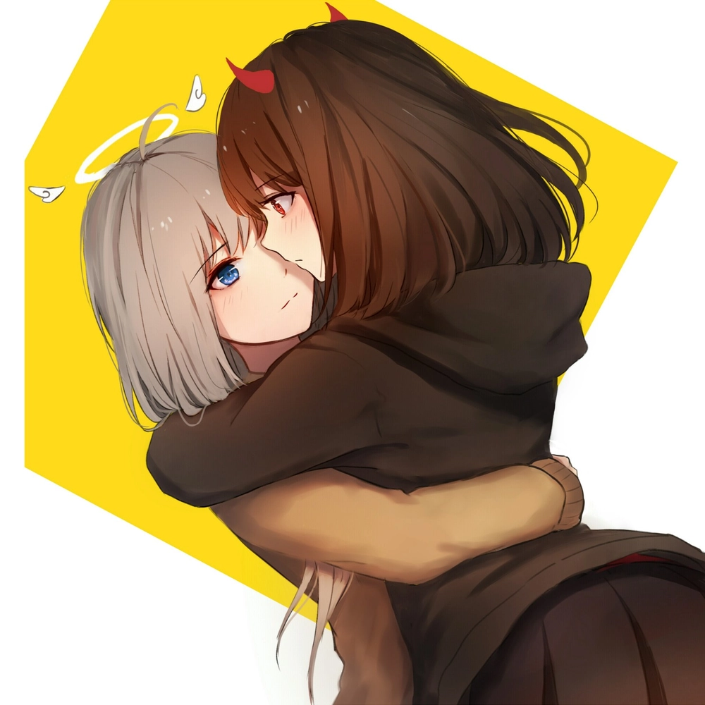 tổng hợp ảnh anime ôm nhau cực chill 