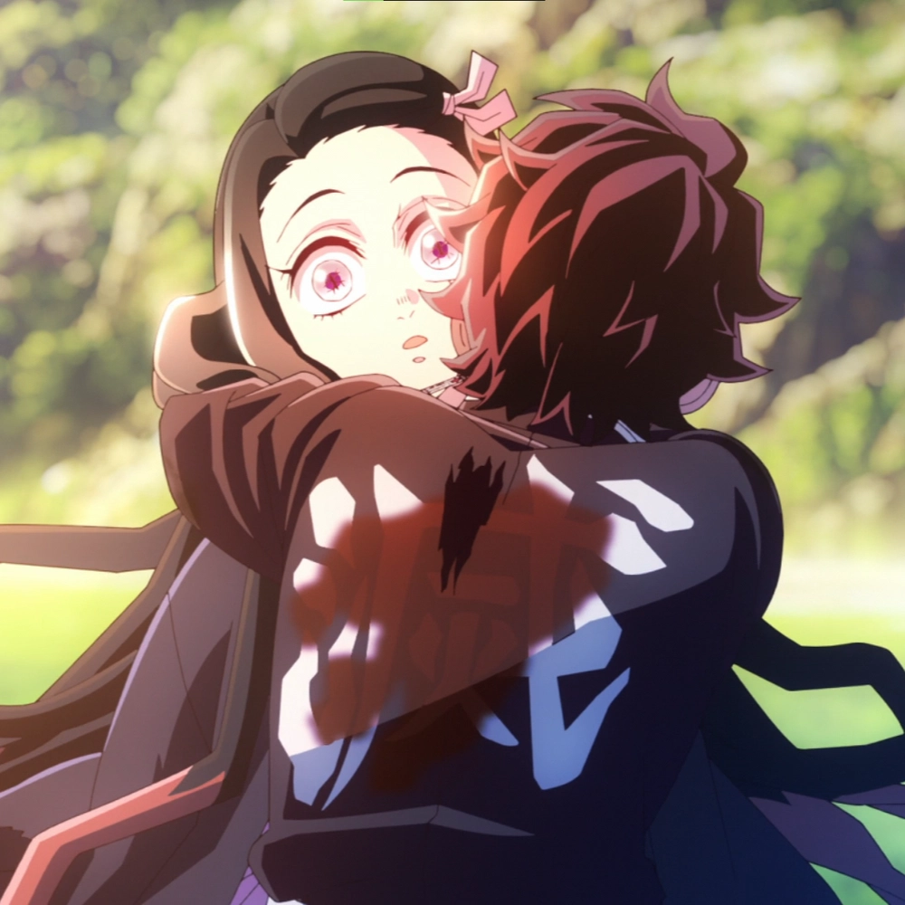 ảnh anime ôm nhau kimetsu no yaiba