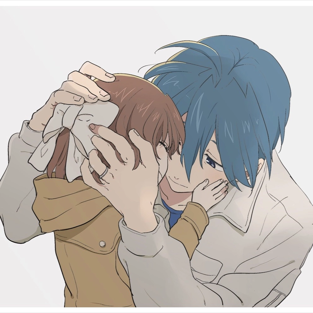 ảnh anime ôm nhau lặng lẽ 