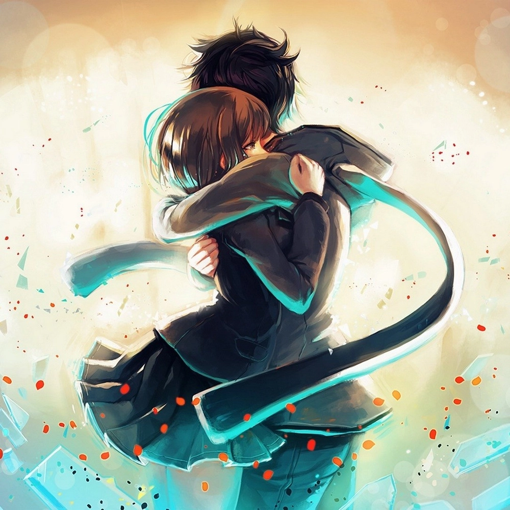 ảnh anime nam nữ ôm nhau kín đáo 
