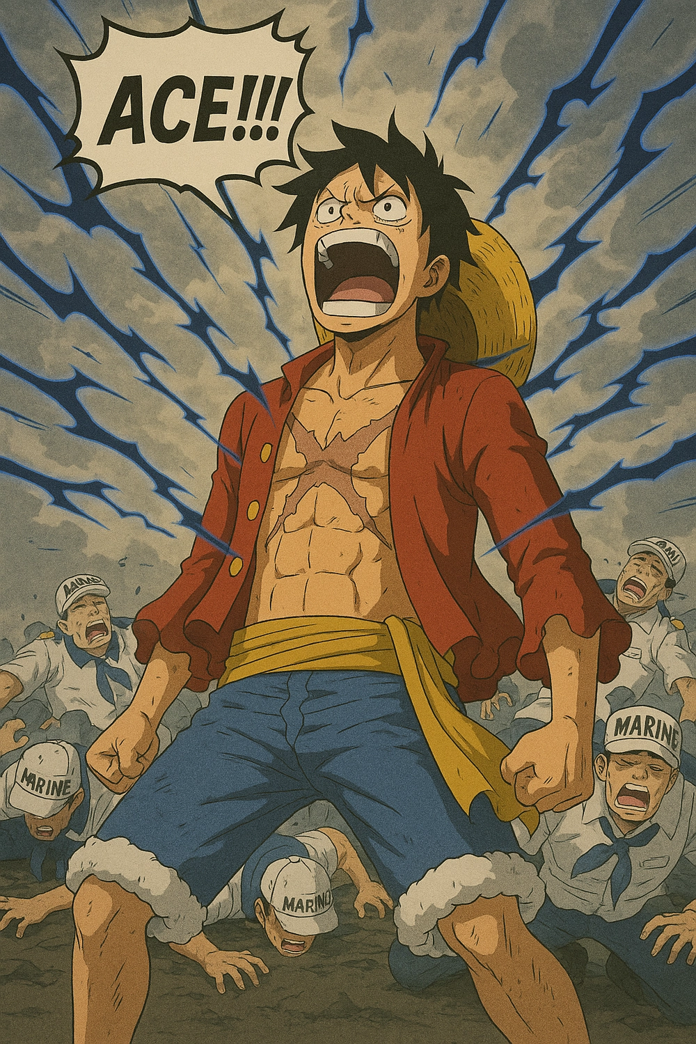 hình ảnh anime one piece phong cách manga