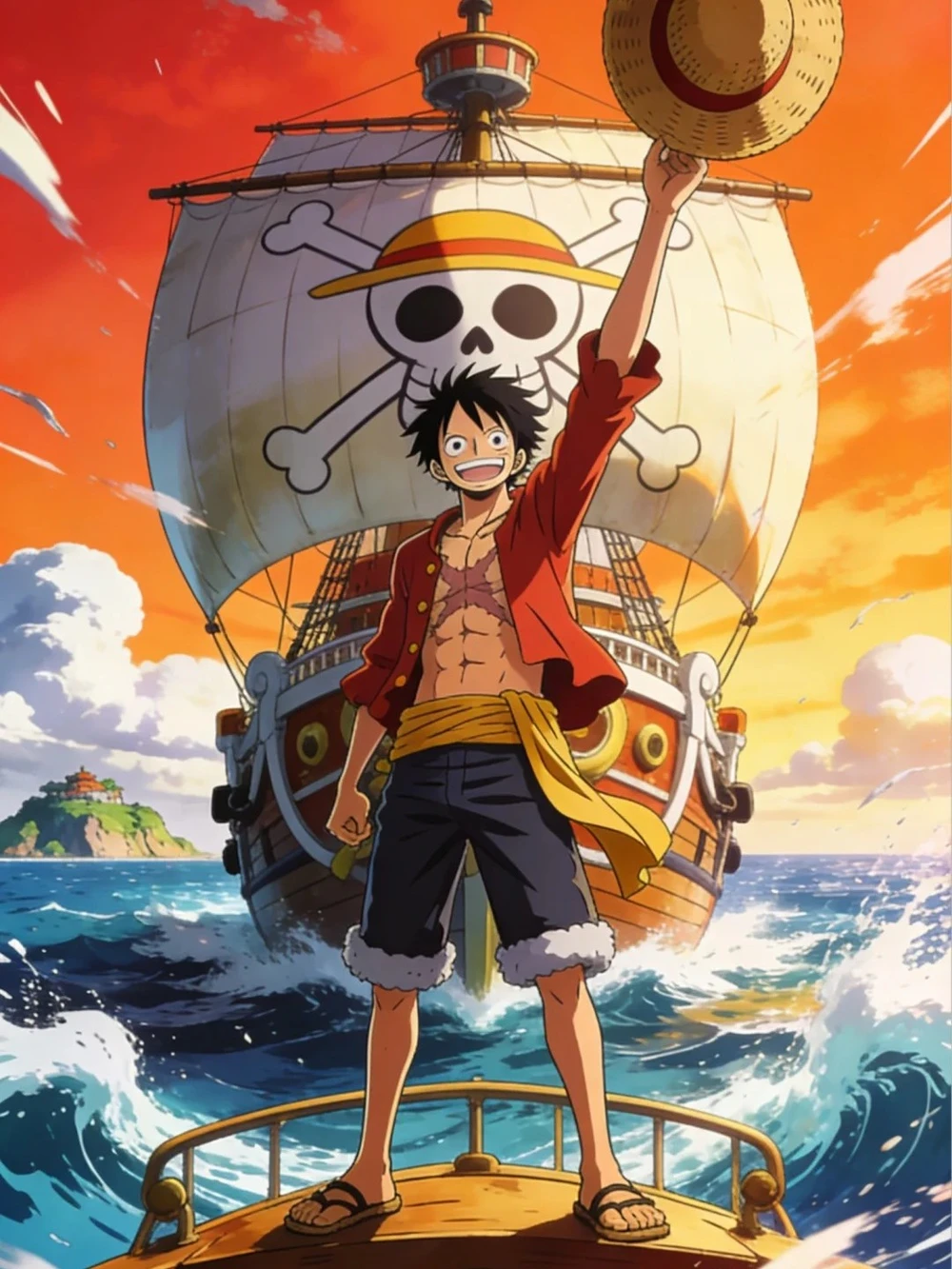 ảnh anime one piece luffy