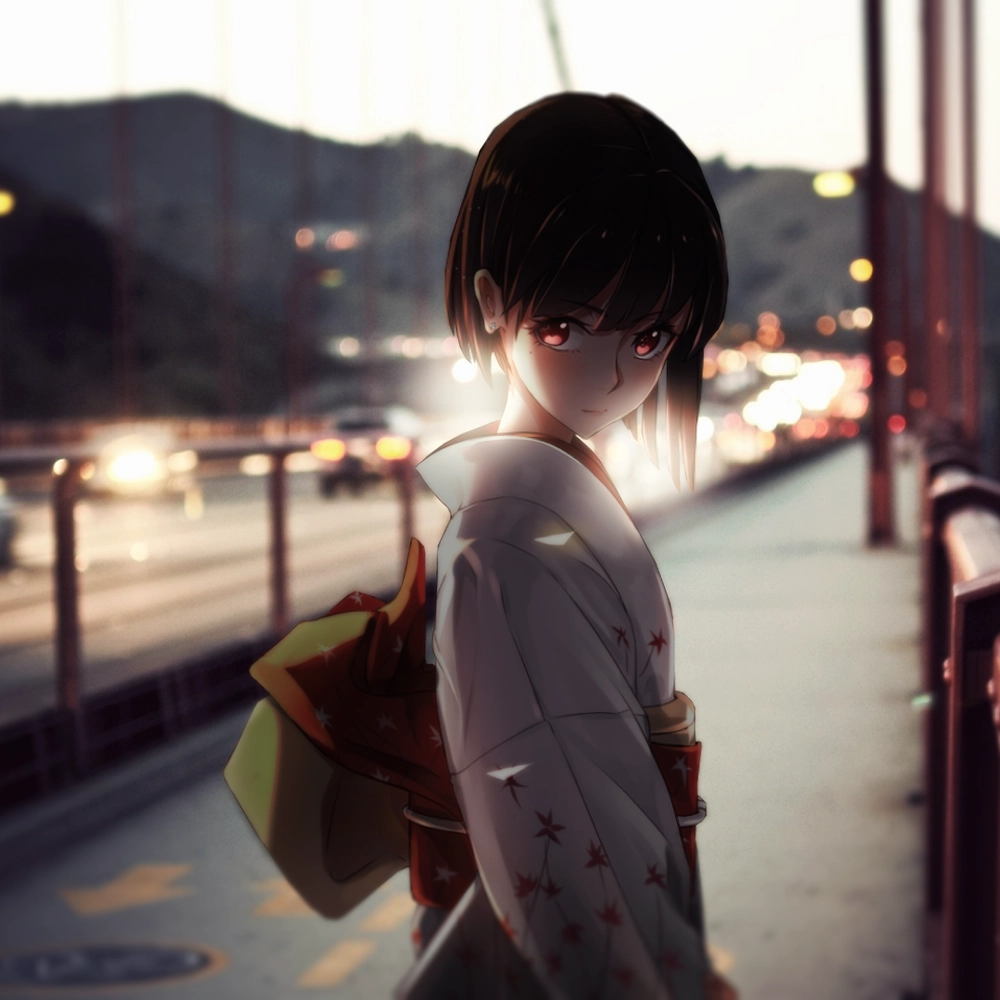 hình anime sáng nền tối