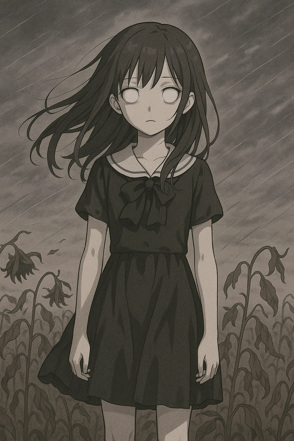 ảnh anime vô tri mang phong cách tối giản