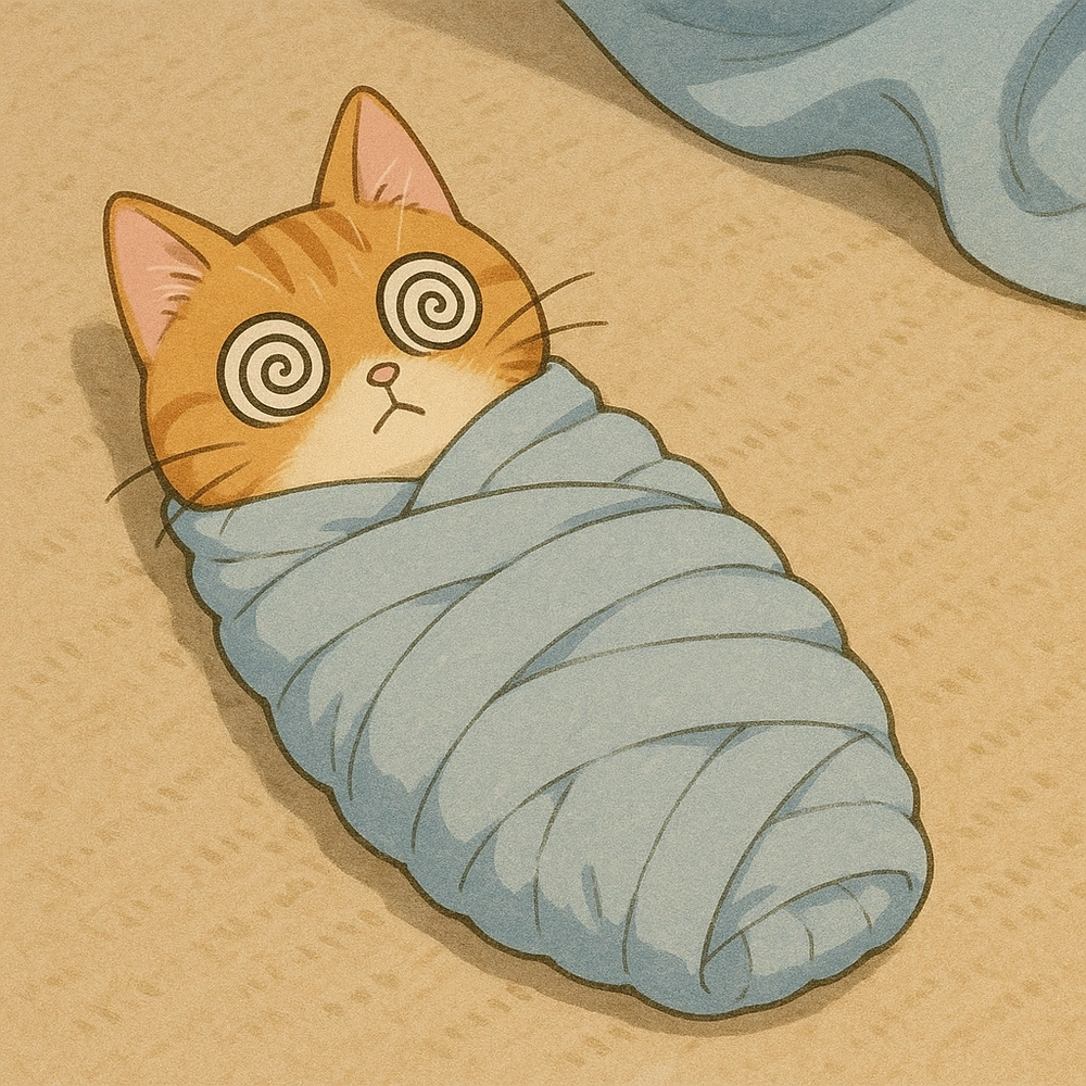 ảnh mèo anime vô tri với ánh mắt khó đoán