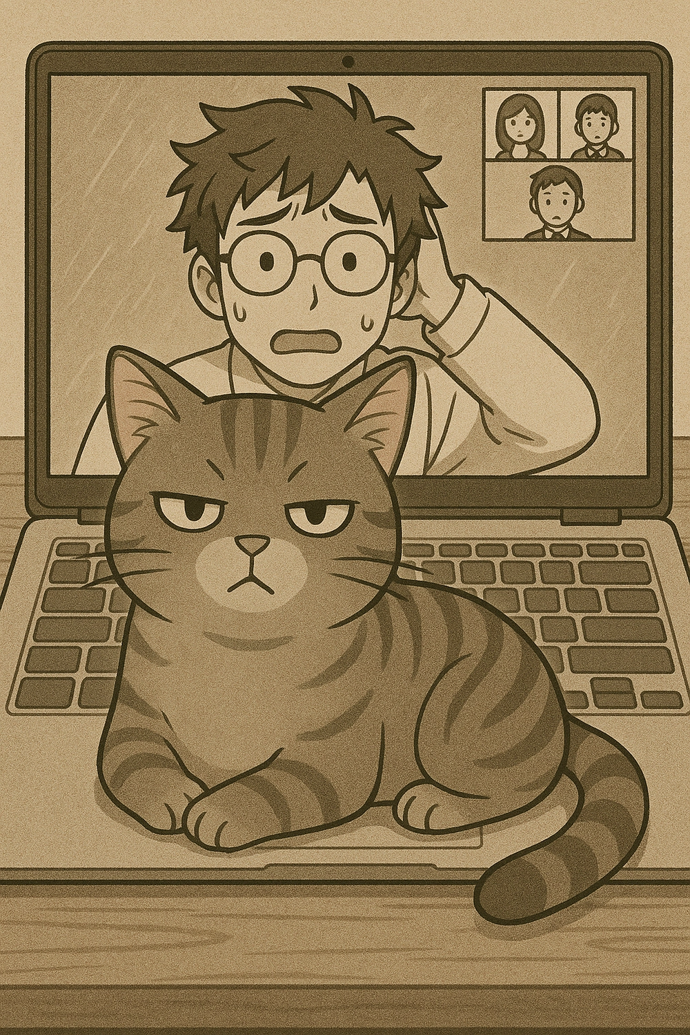 ảnh mèo anime vô tri với tạo hình đặc biệt