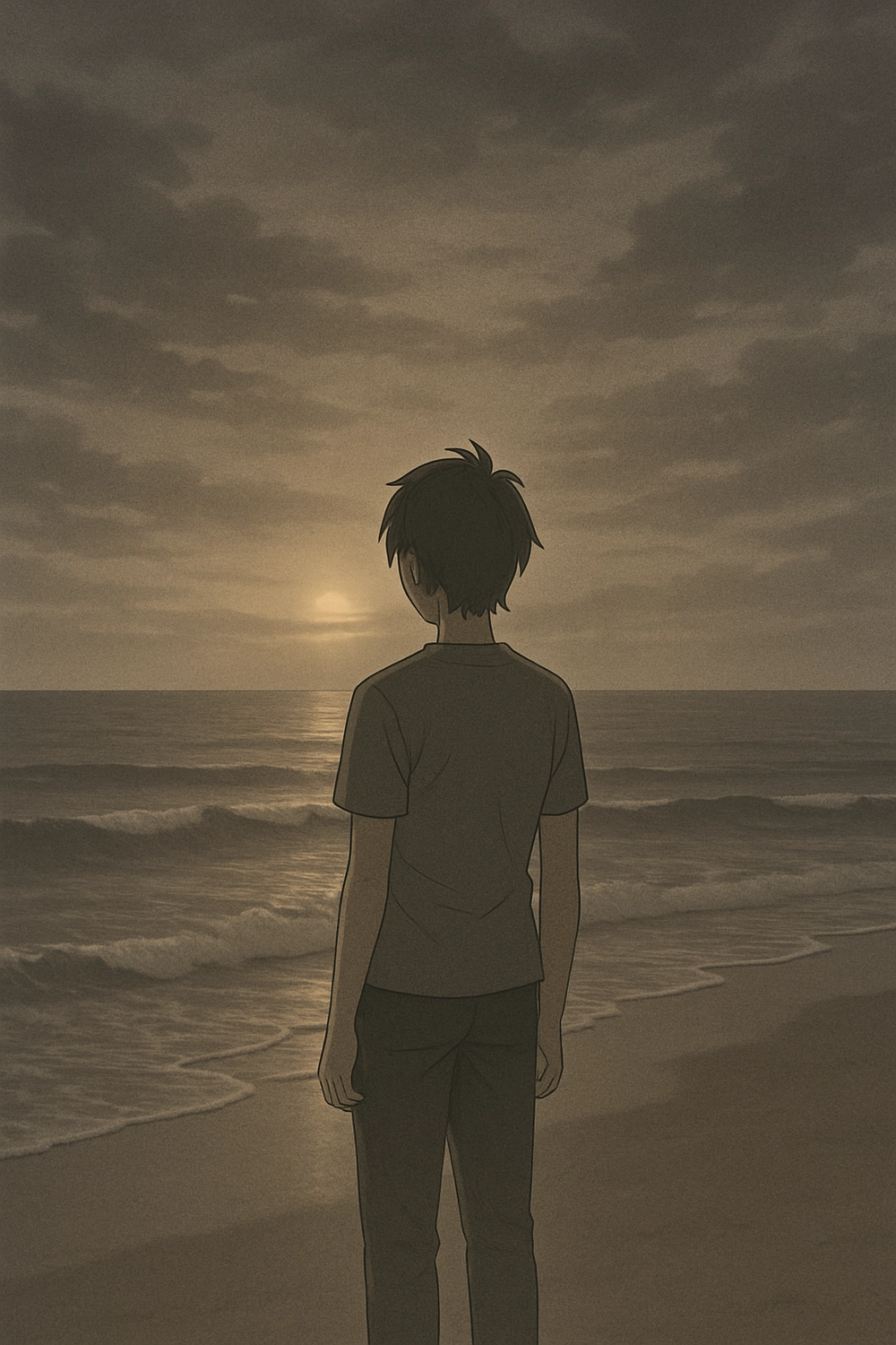 ảnh anime vô tri phù hợp status trầm lặng