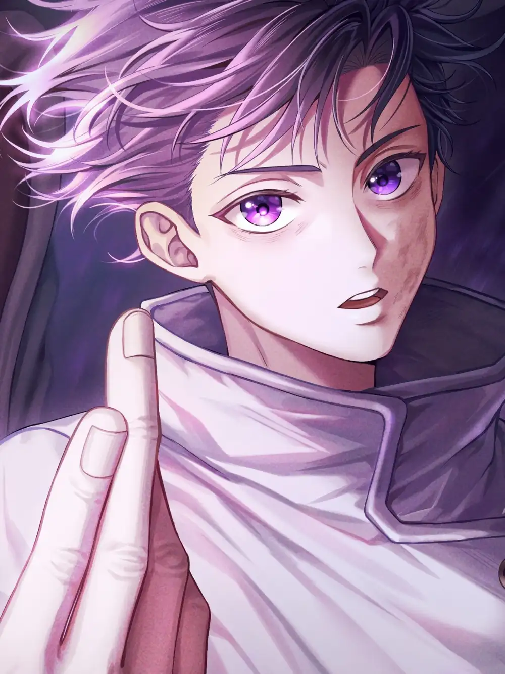 ảnh anime yuta mang phong cách tối giản 