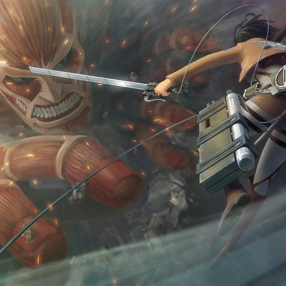 hình attack on titan biến thành titan