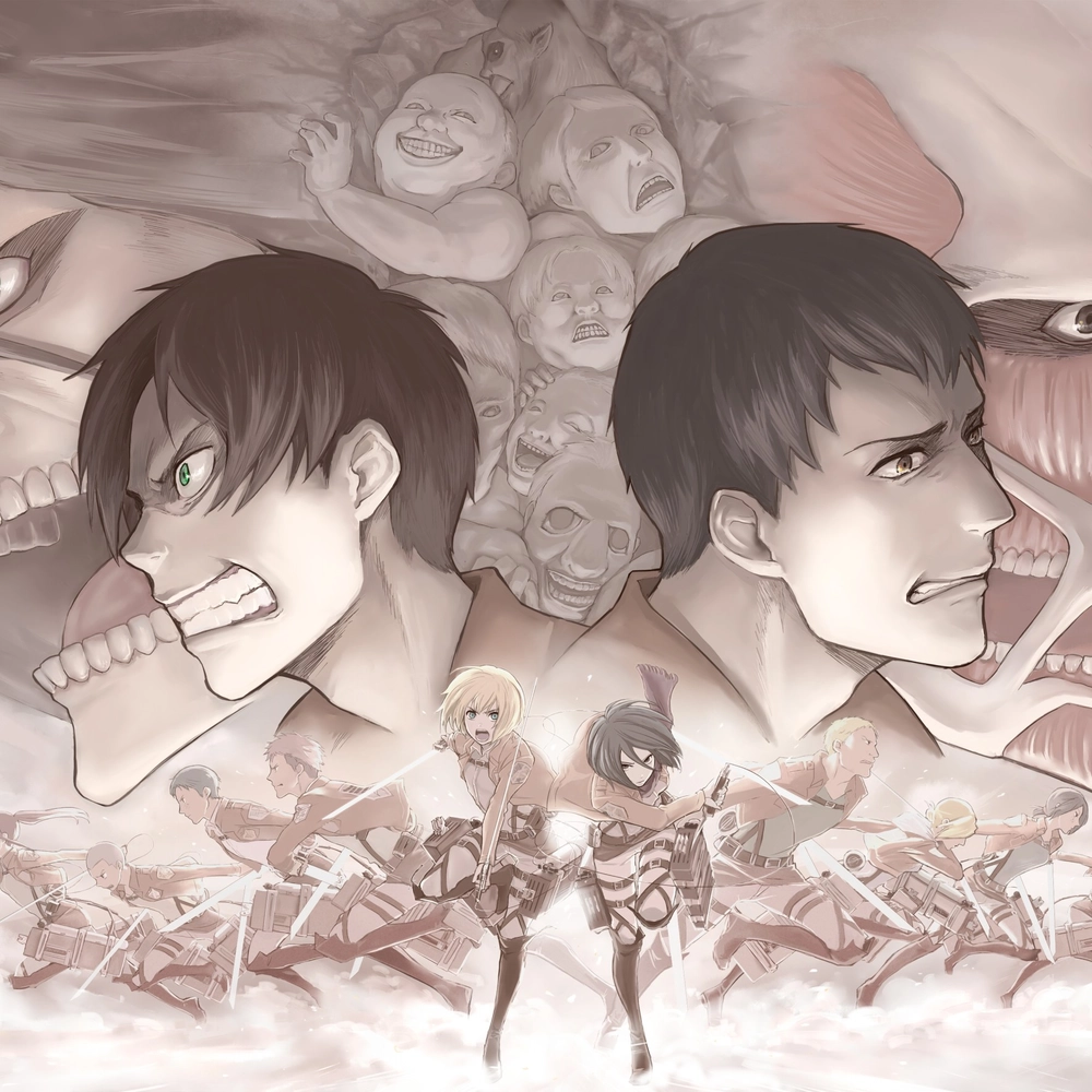 hình ảnh anime attack on titan nhân vật chính
